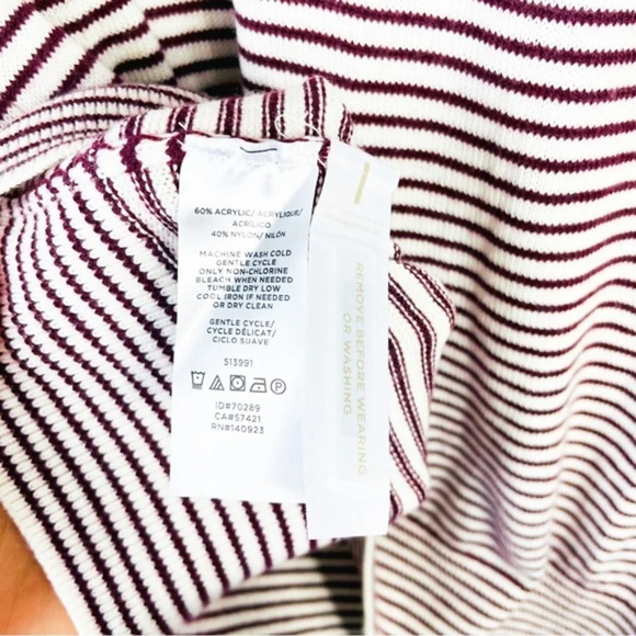 LOFT Knit Stripe Long Sleeve Top‎ Size Medium - Picture 5 of 7